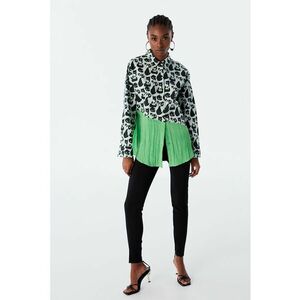 Camasa de bumbac cu model colorblock imagine
