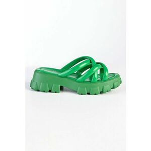 Papuci de piele ecologica cu aspect masiv imagine