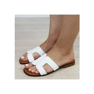 Papuci albi cu talpa joasa N25-202 M12 17549 imagine