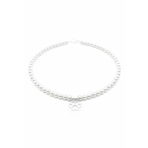 Colier cu Perle Preciosa albe si pandantiv Labuta din Argint 925 - reglabil 39-42 cm - perle 6mm - dama imagine