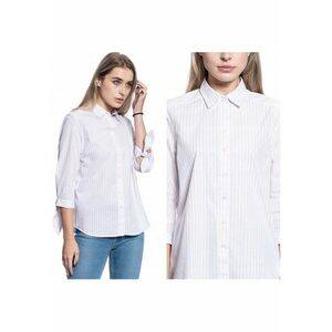 Camasa Dama - Elisa Cv Stripe - Croi Regular - Inchidere: Nasturi - Compozitie Material: 100% Bumbac - Model Predominant: Dungi - Alb imagine