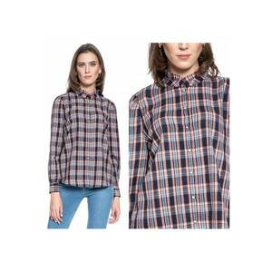 Camasa Dama - Emma Lurex Check - Croi: Regular Fit - Stil: Drept - Inchidere: Capse - Compozitie Material: 100% Bumbac - Multicolor - 1 Bucata imagine