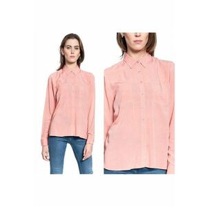 Camasa Dama - Bluza Elisa Cv - Croi: Regular Fit - Stil: Drept / Regulamentar - Inchidere: Nasturi - Compozitie Material: 100% Bumbac - Roz - 1 Bucata imagine