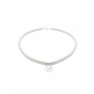 Colier cu Perle Preciosa albe si pandantiv Stele din Argint 925 - reglabil 39-42 cm - perle 6mm - dama imagine