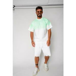 Tricou Heavy Oversized White/Green 17385 imagine