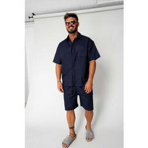 Set Vento camasa si pantalon scurt Navy 17424 imagine