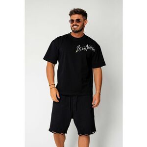 Tricou Back Smile Heavy Oversized Black 17397 imagine