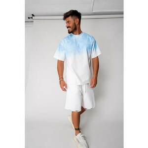 Tricou Heavy Oversized White/Blue 17382 imagine