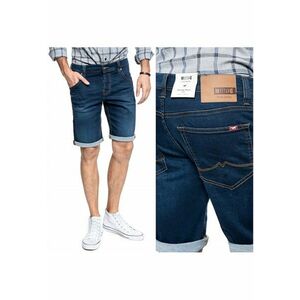 Pantaloni Scurti Din Denim - Chicago Short - Croi: Slim Fit - Stil: Ingustat / Ajustat - Inaltimea Taliei: Medie - Inchidere: Nasturi - Albastru imagine