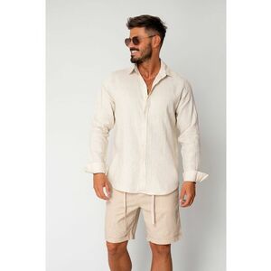 Camasa din 100% In Beige 17308 imagine