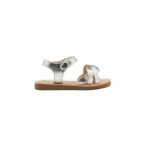 Sandale din piele cu talpa plata si inchidere velcro imagine
