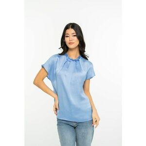 Bluza cu maneci scurte si pliuri Cloe imagine