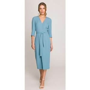 Rochie cu model petrecut - Albastru- imagine