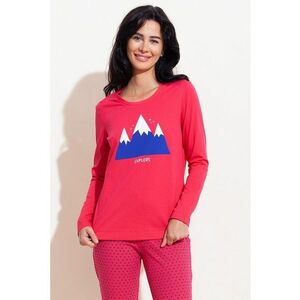 Pijama de bumbac cu pantaloni lungi si model grafic Alice imagine