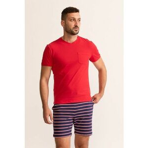 Pijama cu pantaloni scurti si model in dungi Maurice imagine