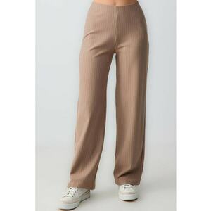 Pantaloni eleganti cu dungi si talie inalta imagine