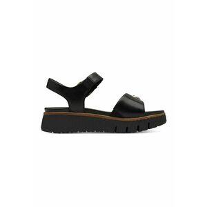 Sandale wedge de piele cu catarama imagine
