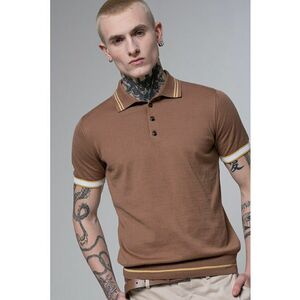 Tricou polo cu model in dungi imagine