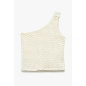 Bluza crop cu decolteu pe un umar imagine