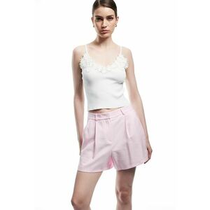 Top crop cu decolteu in V imagine