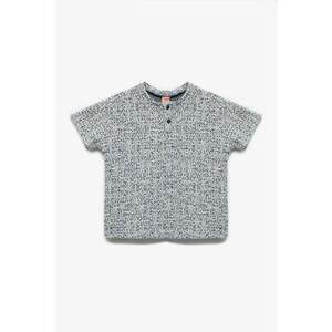 Tricou tricotat cu decolteu henley imagine