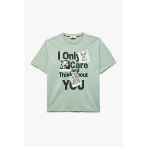 Tricou regular fit cu decolteu la baza gatului imagine