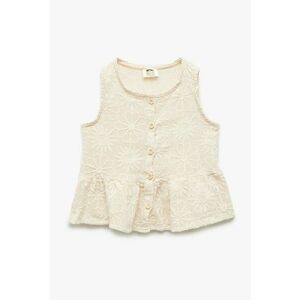 Bluza de bumbac cu decolteu rotund imagine