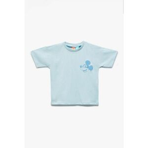 Tricou de bumbac cu decolteu la baza gatului imagine