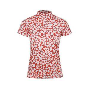 Tricou cu guler mediu si model abstract imagine