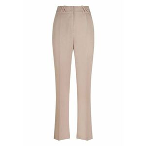 Pantaloni drepti din amestec de in - cu talie inalta imagine