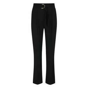 Pantaloni drepti din viscoza cu o curea decorativa imagine