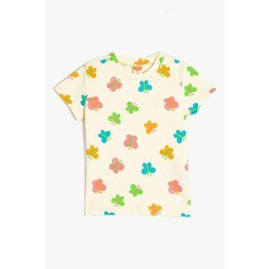 Tricou cu imprimeu cu fluturi imagine