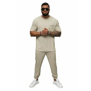 Tricou cu maneca scurta pentru barbati Thaneseus bej imagine