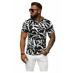 Tricou barbati cu imprimeu Berthe negru imagine