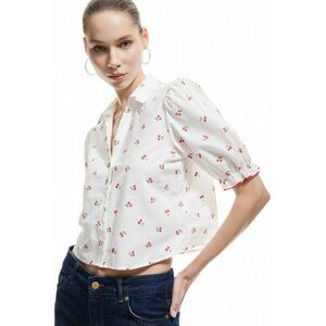 Camasa crop cu model fructe imagine
