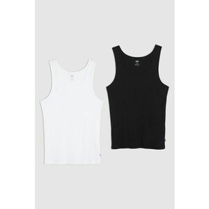 Set de top-uri din bumbac cu model uni - 2 piese imagine
