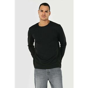 Tricou Cu Maneca Lunga De Barbati Negru Regular Fit2 imagine