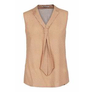 Bluza fara maneci cu buline si cravata decorativa imagine
