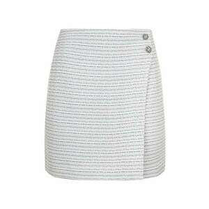 Fusta-pantalon din tuid cu nasturi decorativi imagine