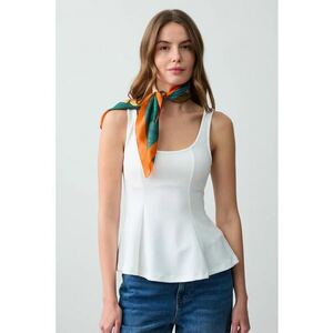 Top din amestec de modal cu terminatie cu peplum imagine