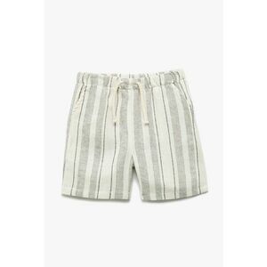 Fusta-pantalon cu snur si model in dungi imagine