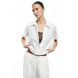 Camasa crop cu model texturat imagine