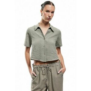 Camasa crop cu model texturat imagine