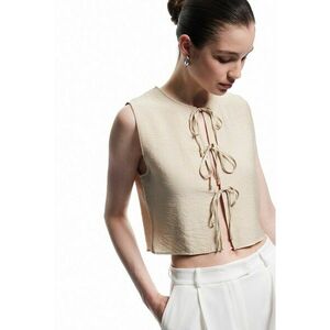 Bluza crop cu prindere cu snururi imagine