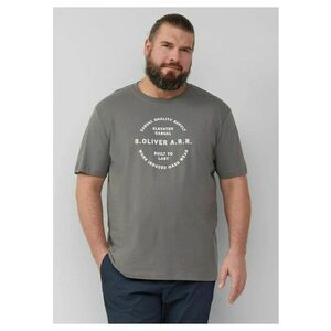 Big Sizes Tricou barbati big sizes cu decolteu la baza gatului - imprimeu cu logo imagine