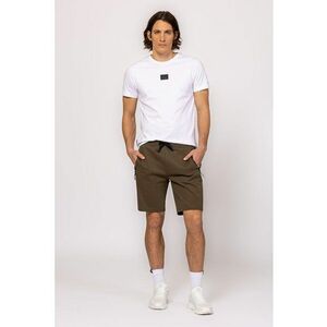 Pantaloni scurti cu model uni si snur de ajustare imagine