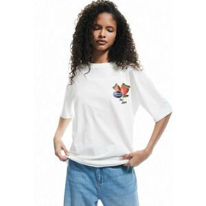 Tricou cu imprimeu si maneci cazute imagine