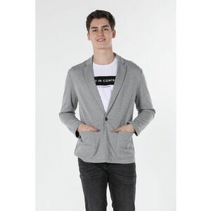 Sacou casual slim fit cu model herringbone imagine