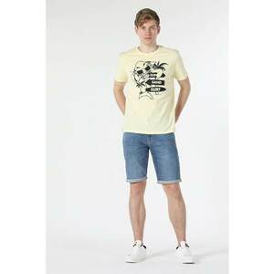 Tricou Cu Maneca Scurta De Barbati Galben Regular Fit CL1058713 imagine