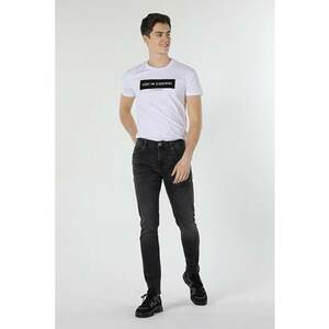 Tricou slim fit cu aplicatie text imagine